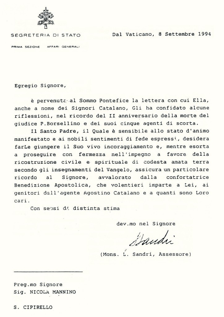 lettera del papa --0